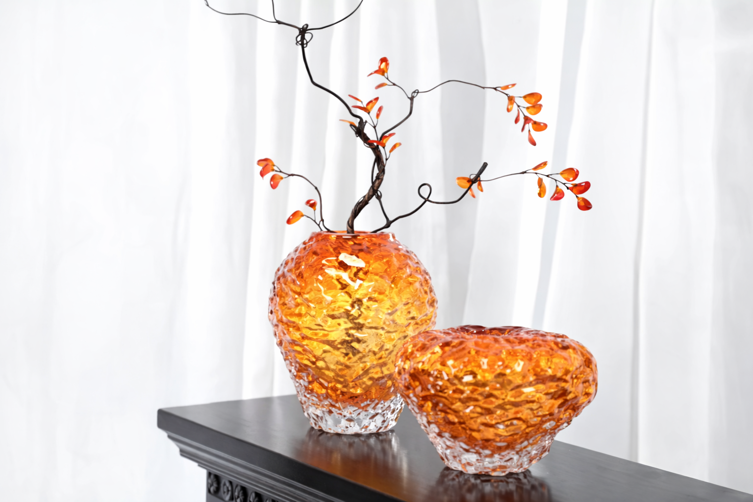 Home クリエイティブなガラス色の花瓶